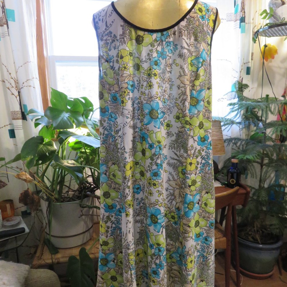 Vintage 60s/70s housedress - floral - size XL - Picture 8 of 8